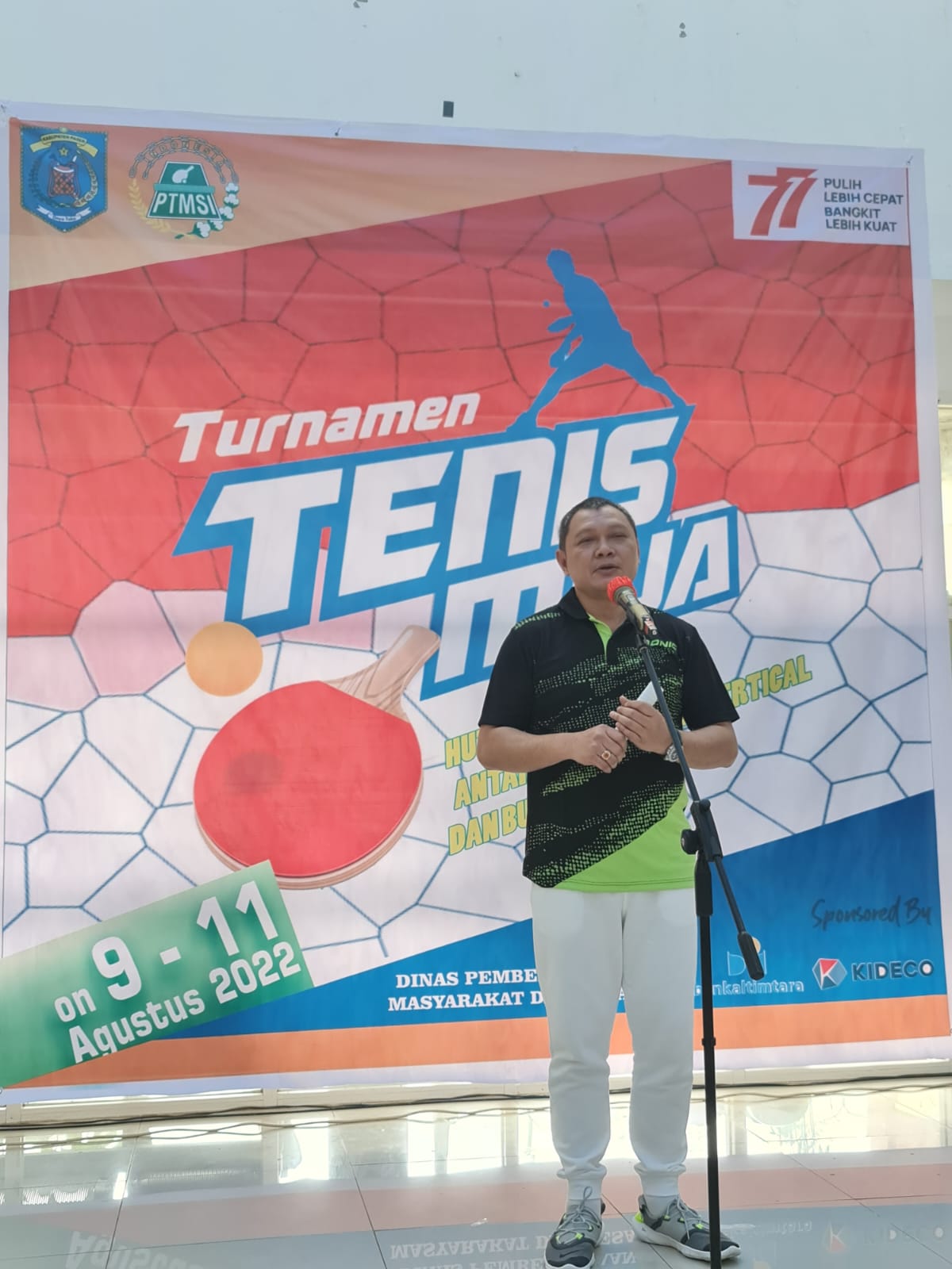Turnamen Tenis Meja Kemerdekaan Resmi Dibuka Bupati Paser