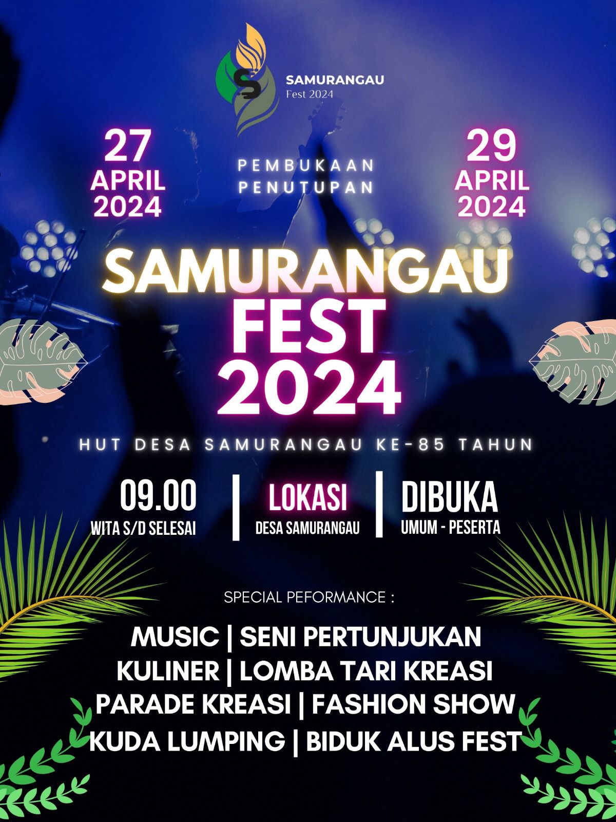 Samurangau Fest 2024 Segera Akan Di Gelar Dalam Rang HUT Desa Samurangau Ke 85 Tahun