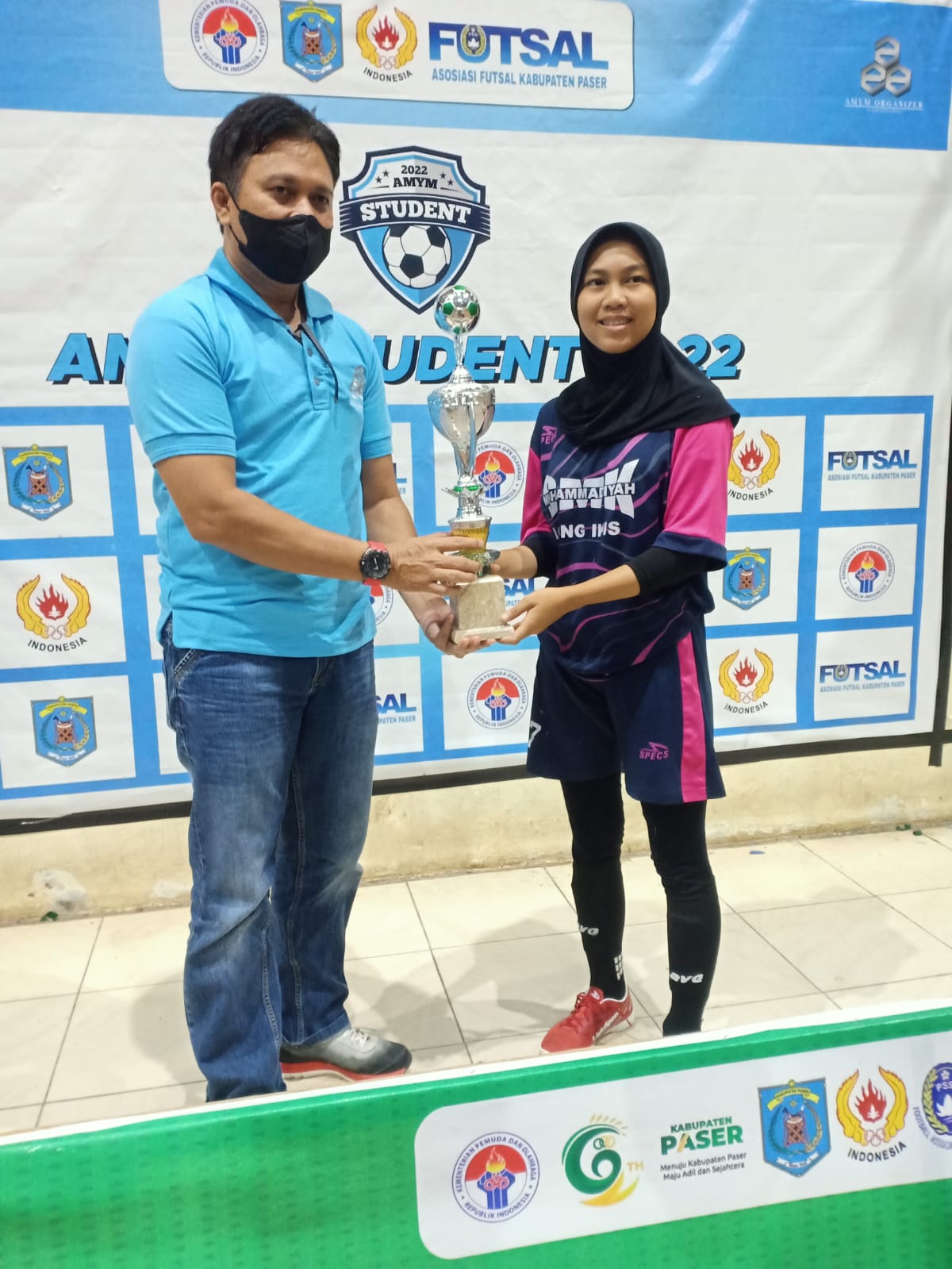 SMK Muhammadiyah Long Ikis  dan SMAN 1 Tanah Grogot Juarai Turnamen Futsal  Antar Pelajar